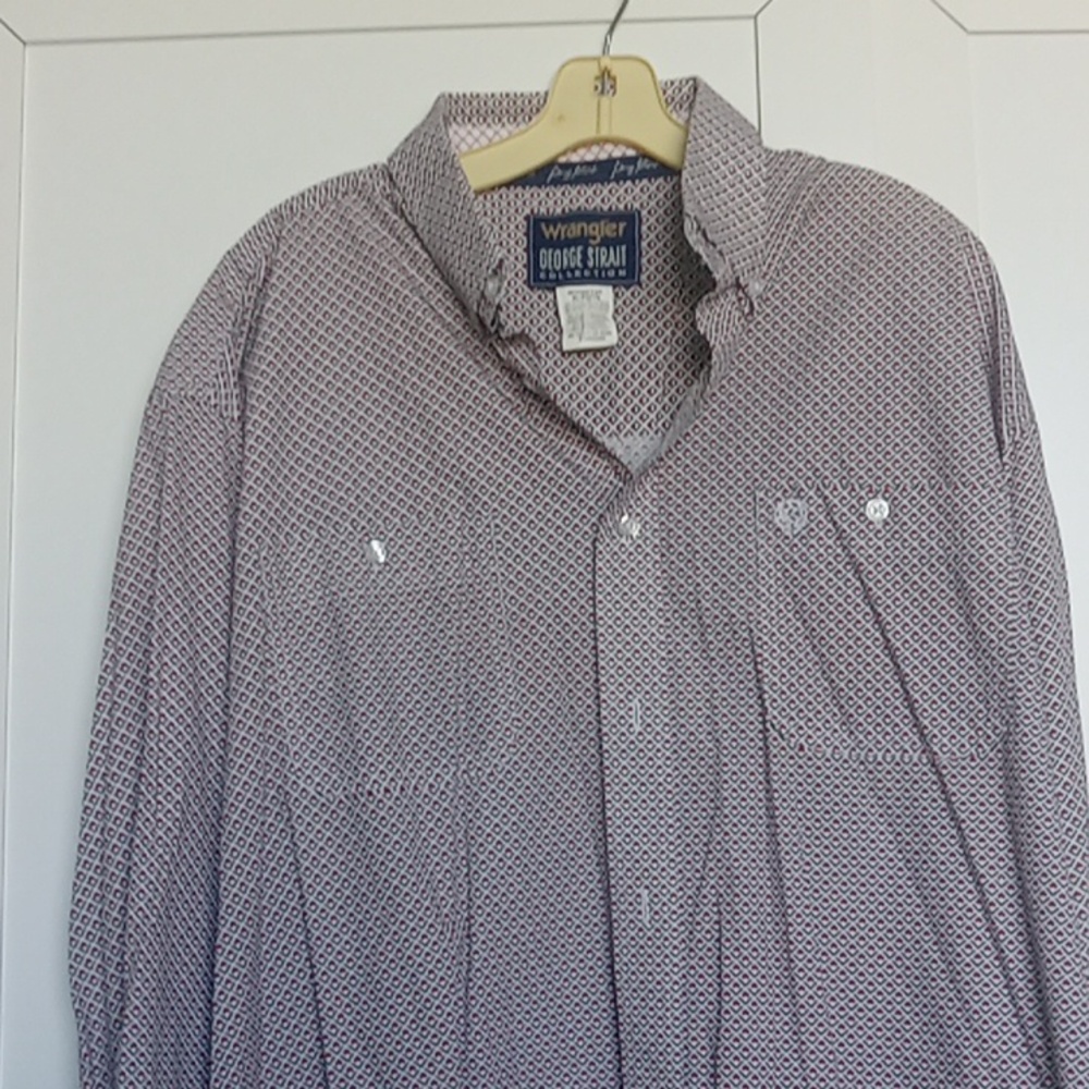 Wrangler George Strait Collection Long Sleeve Button Down Shirt Size XL EUC